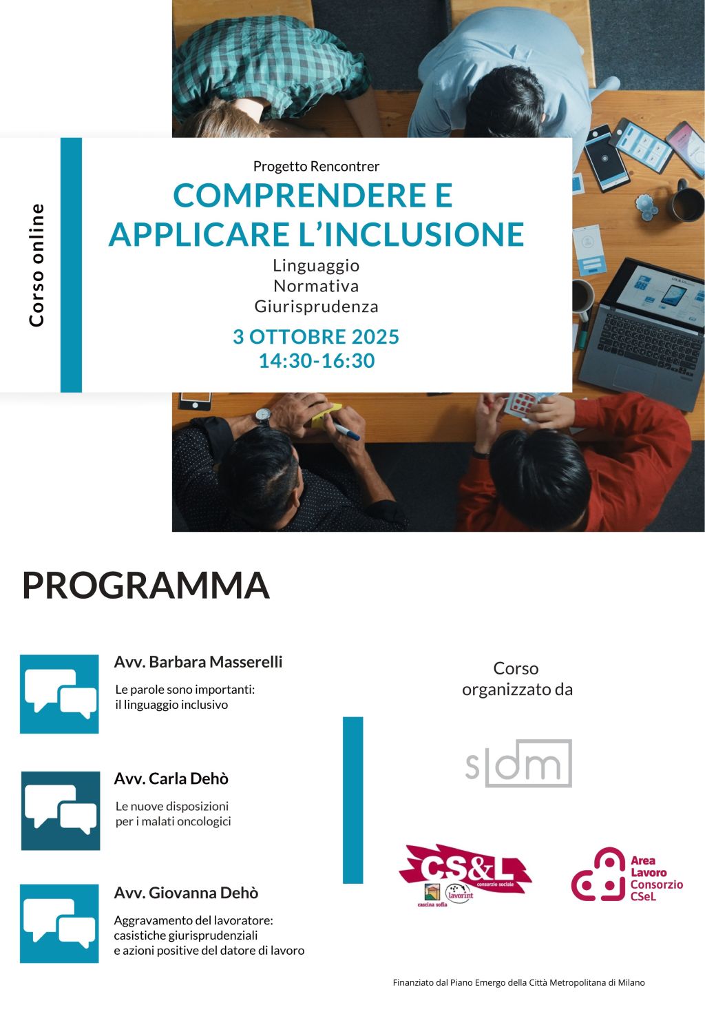 Formazione on line – 3 ottobre 2025: comprendere e applicare l’inclusione