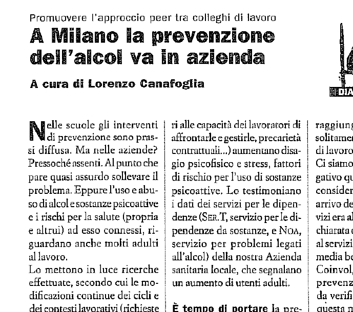 Prevenzione in azienda